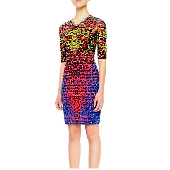 MISSONI Multicolored Abstract Bodycon Pencil/sheath Dress - Picture 1 of 10